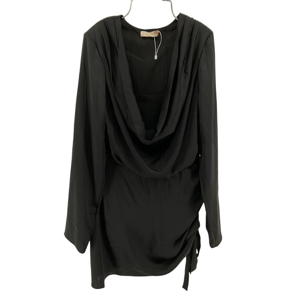 Ramy Brook Ruched Black Reeta Dress Size S